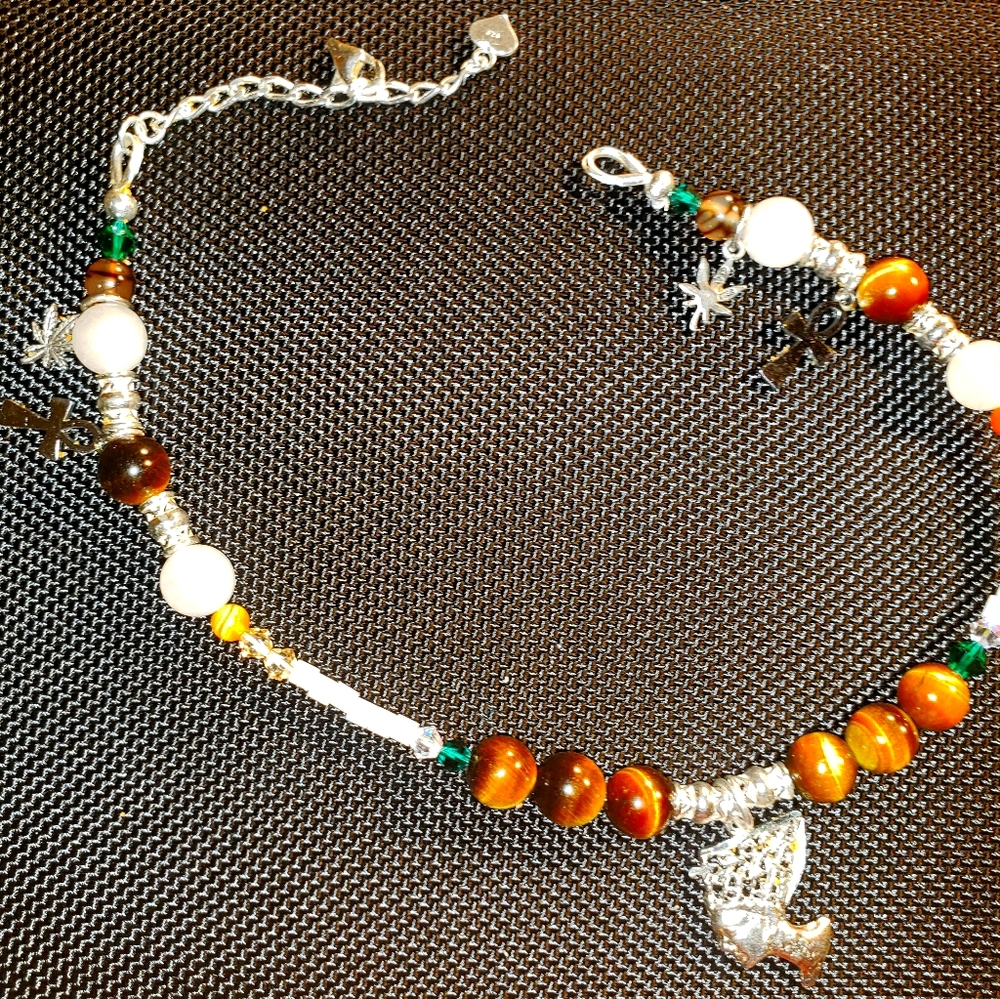 Double strand sterling silver anklet
